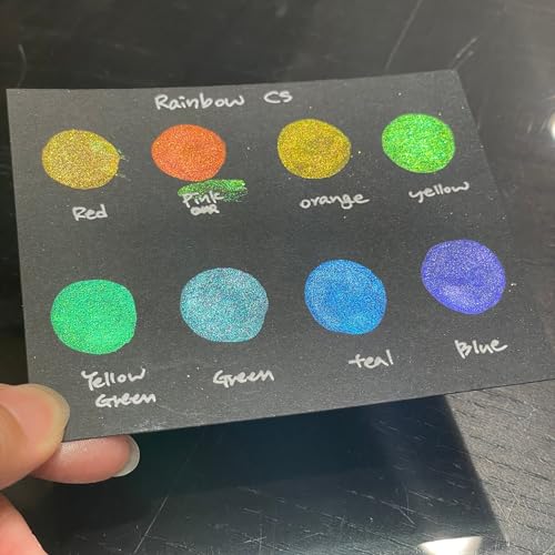 IUILE Handmade Watercolor Paints - Rainbow CS Quarter Pan Set (8 colors) - color: Rainbow CS