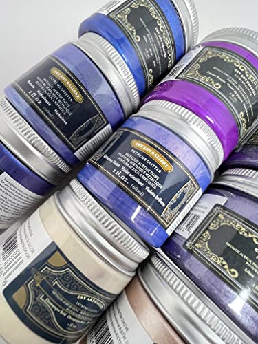 Acrylic Paint Set Metallic Crystal Symphony (2 Ounce) -Pearl Paints for Painting,Stone,Ceramic,Glass,Wood Canvas DIY Craft (Shiny Fairy Dust) - color: Shiny Fairy Dust
