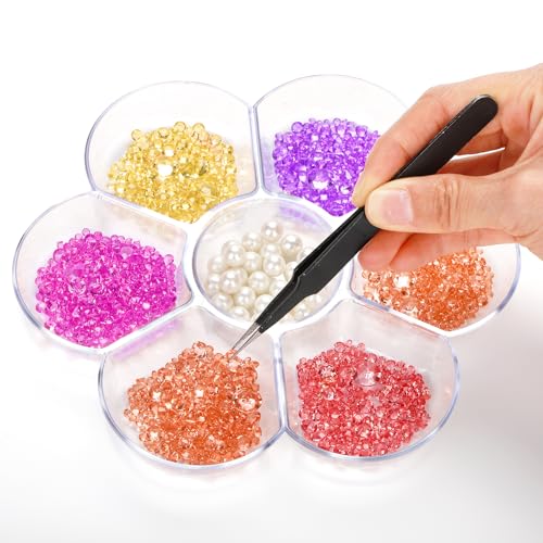 Foraineam 30 Pack Plastic Paint Tray Palettes, 7 Well Flower Petal Painting Dish Watercolor Mixing Palette, Artist Clear Paint Holder Tray Craft Supplies for Oil Acrylic Watercolor Gouache