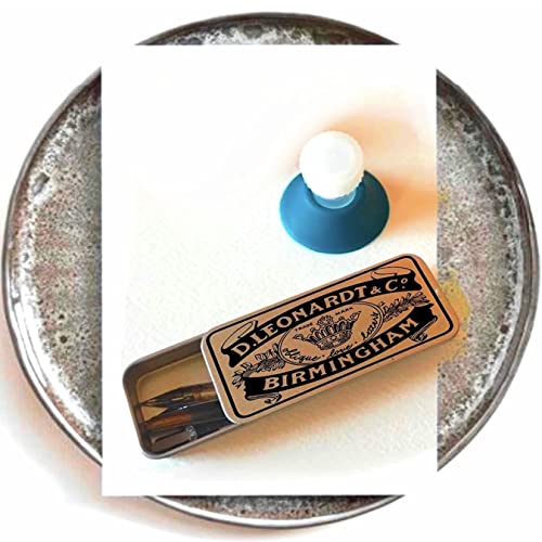 Empty Ink Well with Lid, Dip Pen Rest, Nib Tin Organizer for Calligraphy