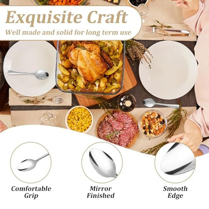 96 PCS Teaspoons Set - Windsor Stainless Steel Tea Spoons 5.9 Inch with Dishwasher Safe Small Spoons,Metal Dessert Spoon,Dinner Spoon Silverware for Home,Kitchen or Restaurant - size: 96PCS Tea Spoon