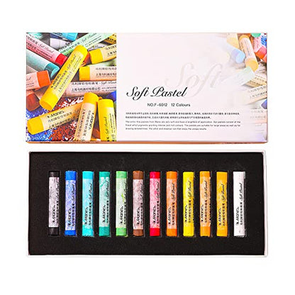 YYMIYU Soft Color Chalk Pastels for Professional Artist 12 Colour - color: Soft 12 Color
