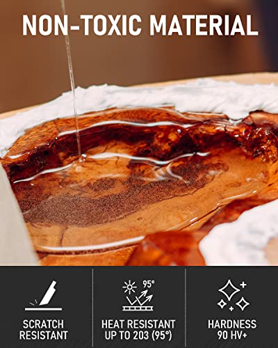 INCLY 4 Gallon Crystal Clear Epoxy Resin Kit, High Gloss & Bubbles Free Resin Supplies Coating & Casting Resin for Table Top, Countertop, River Table,Wood, Jewelry Making, Art Craft, Self Leveling 1:1 - size: 4 Gallon