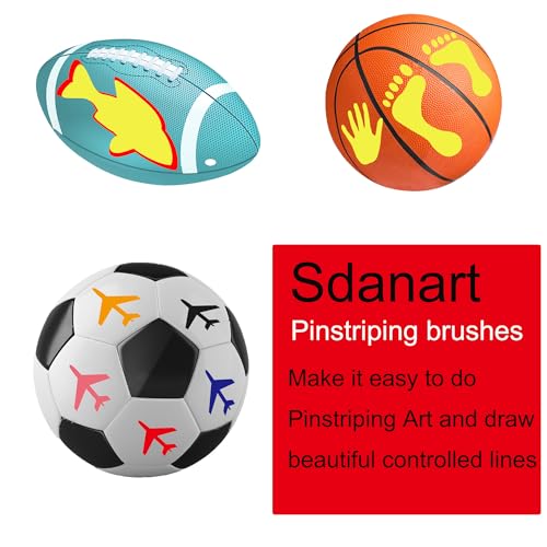 Pinstriping Brush 3 pcs High Performance Striping Brushes,Sdanart Long Liner Brush,Script Liner Brush,Sword Brush, Scroll Brushes, Professional Art Paintbrushes Paint Brushes