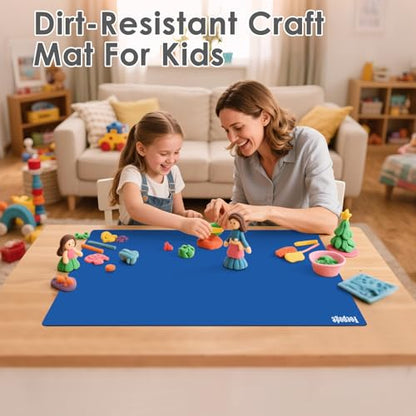 31.5" x 23.6" Extra Large Silicone Mat for Resin Casting, Crafts and Epoxy, Nonstick Silicone Sheet for Jewelry Casting Molds, Countertop Protector Mat Heat Resistant Placemats by Foepoge, Dark Blue - color: Dark Blue