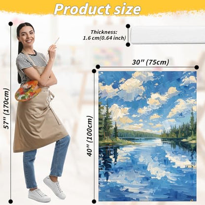 Pre Stretched Canvases for Painting 30x40 4 Pack Large Blank Canvas Boards for Acrylic Pouring and Oil Painting, 100% Cotton, 5-Time Gesso Primed - style: 30x40In-4 Pack