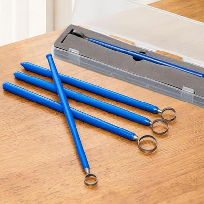 6pcs Clay Pottery Carving Tool Kit, Clay Pottery Trimming Sculpting Tools Set, 7.5, 9.5, 11.5, 13.5, 15.5, 17.5mm, Tungsten Steel Tip, for Clay Artists and Pottery Creation