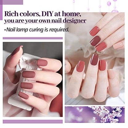 JODSONE 32+4 Pcs Gel Nail Polish Kit Soak Off Gel Polish Set Glitter Gel Nail Kit Nail Art Salon DIY at Home Manicure Kit - color: B04