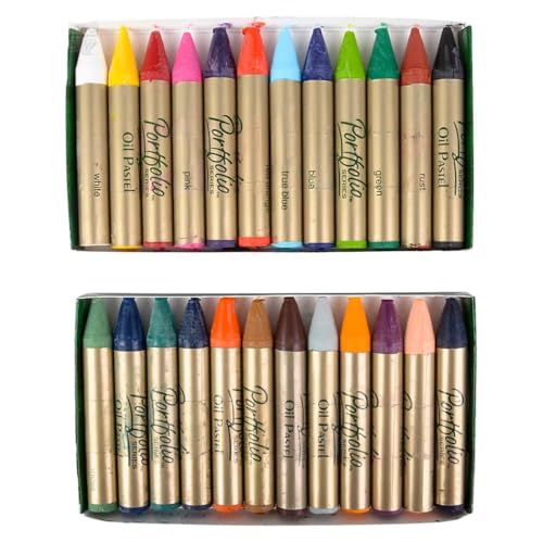 Crayola Portfolio Series Oil Pastels, Water Soluble, 24 Count, Colors May Vary - style: 24 Count