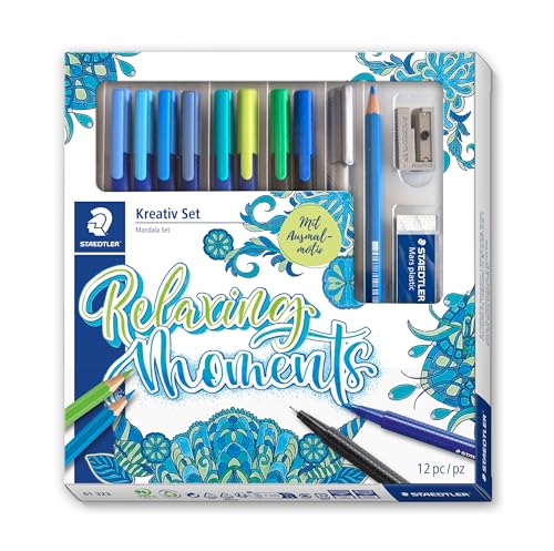 STAEDTLER Hand Lettering Set meTime 12-Piece - Hand Lettering Pens with Fineliner, Textsurfer, Metallic Pen, Calligraphy Set for Brush Lettering and Faux Calligraphy