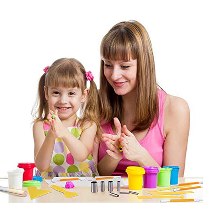 Honoson 24 Pcs Clay Sculpting Tools Kits Polymer Clay Tools DIY Set with Roller, Acrylic Sheet, Scraper Backing Board, Round Circle Shape Cutter, Shaping for Art Craft(Yellow) - color: Yellow