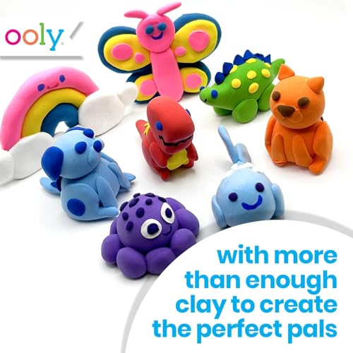 Ooly Air Dry Clay for Kids, 16 Colors Modeling Clay in 4 Tubs, Play Dough Gifts for Kids, Craft Supplies - Creatibles - style: 16 Colors Expansion Set
