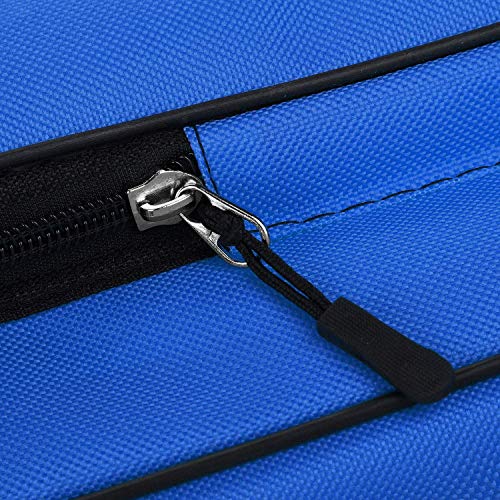 haozaikeji A3 Artist Portfolio Carry Case Bag Portable Waterproof Canvas Shoulder Bag Painting Pad Backpack for Sketching Painting Art Supplies with Shoulder Straps & Carry Handle - color: Dark Blue