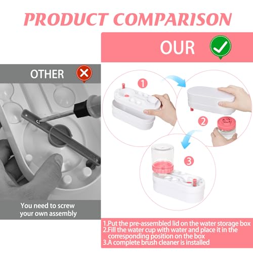 Painting Station, Paint Brush Cleaner (Pre-Assembled) and Silicone Painting Mat 20"X16" Silicone Art Mat with 10 Paint Brushes for Artist Kids Adults Birthday Gifts (Pink) - color: Pink
