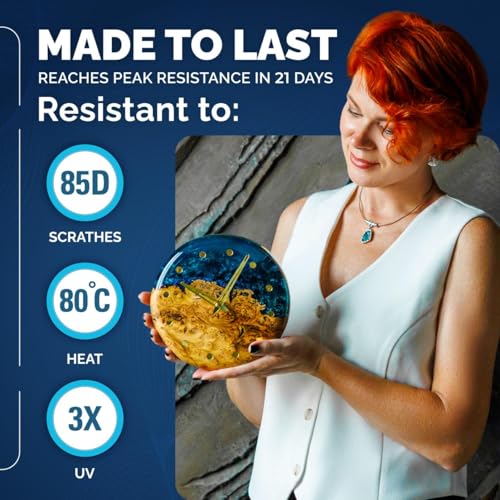 Craft Resin Deep Pour Epoxy Resin Kit 3 Gallon – for 2” Pours, Casting Resin Epoxy for River Tables, Wood, Flower Preservation & DIY Crafts – Crystal Clear & Bubble Free, UV Resistant & Food Safe - size: 3 Gallon