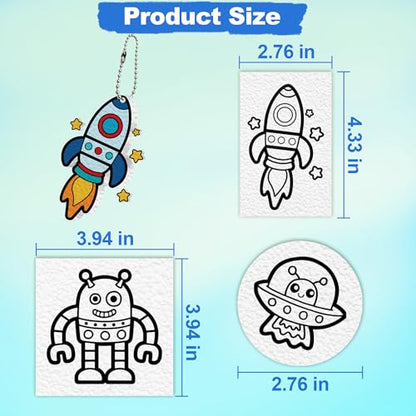 Magic Foam Texture Painting Kit, 3D Drawing Art Set,54pcs Arts and Crafts for Kits 3-10 Ideal Gifts for Boys and Girls,Aqua (Machine&Monster) - color: Machine&Monster