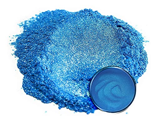 Eye Candy Pigments Premium Blue Mica Powder - Angel Blue (50gr) - for Epoxy, Resin, Soap, Paint, Woodworking, Acrylic Pouring, Bath Bombs, Fishing Lures - DIY Arts and Crafts Additive - color: Angel Blue