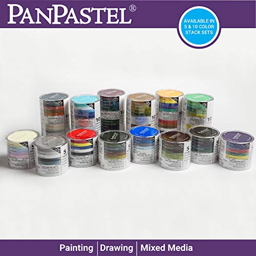PanPastel Artist Pastels by GOLDEN, Shadows Set, 5 Color, Professional Artist Pastels, Unique Pan Format (cake-like) - style: Multicolor