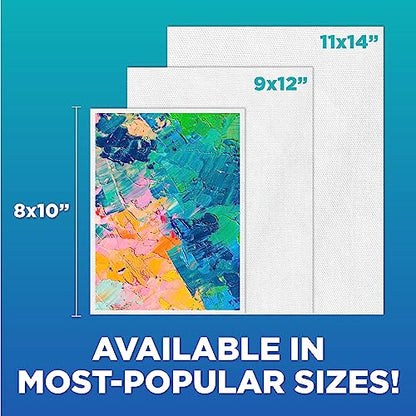 Horizon Group USA Painting Panel Stretched Canvas, 9" x 12", Pack of 8 - size: 9" x 12", Pack of 8, style: Stretched Canvas