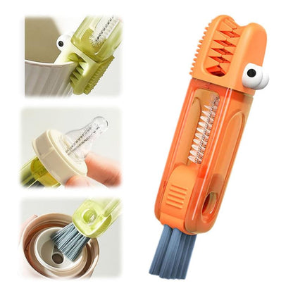 3 in 1 Cup Lid Cleaning Brush Set - Multifunctional Portable Cup Lid Cleaner with Crevice Brush for Tight Spaces - color: C