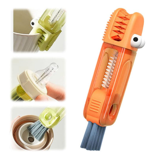 3 in 1 Cup Lid Cleaning Brush Set - Multifunctional Portable Cup Lid Cleaner with Crevice Brush for Tight Spaces - color: C