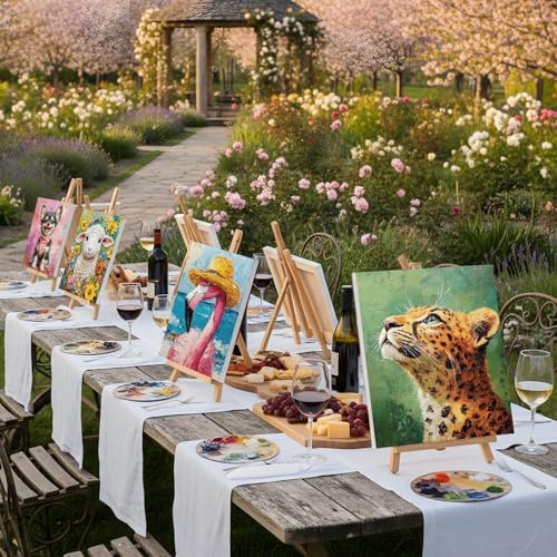 Sherr 12 Pcs Pre Drawn Canvas Pre Printed Canvas for Adults Sip and Paint Party Canvases Painting Kit for Summer Easter Mother's Day Party Favor(Cute Animals,8 x 10 Inch) - size: 8 x 10 Inch, style: Cute Animals