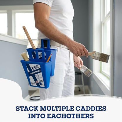Paint Brush Holder with Clip for Paint Cans, Buckets & Utility Belts, Hands-Free Wet Brush Storage for Interior & Exterior Painting, Made in USA