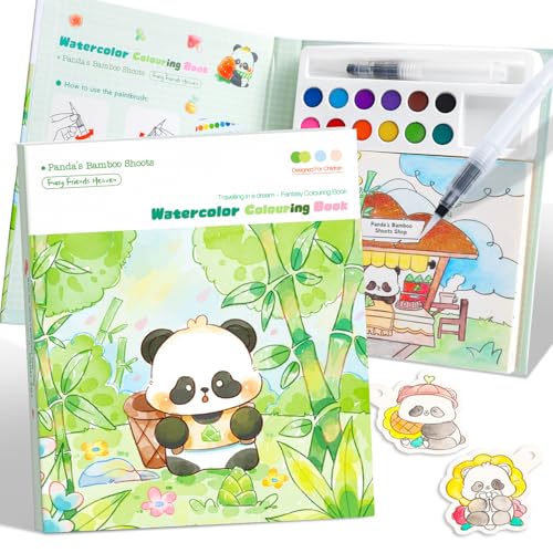 Paint with Water Coloring Books for Kids Ages 3-5, 4-8 – Cute Coloring Book for Teens,Arts and Crafts for Kids Ages 3 4 5 6 7 8+, Birthday Gift Toys for Girls Boys,Travel Toys-Panda - color: Panda（Light green）