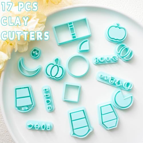 Tainsky Halloween Bookshelves Polymer Clay Cutters, 17 Shapes for Fall Bookcases Polymer Clay Cutters for Earrings - color: Bookshelf