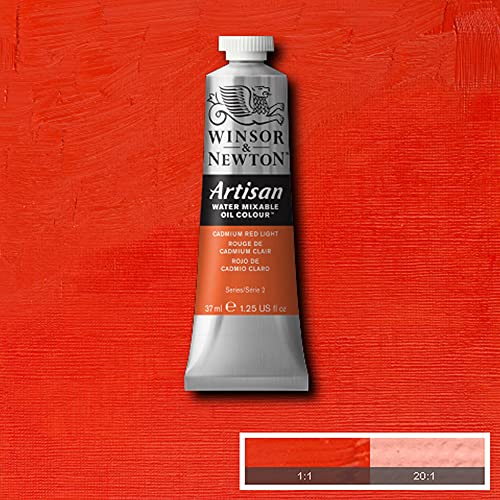 Winsor & Newton Artisan Water Mixable Oil Colour, 1.25-oz (37ml), Cadmium Red Light - color: Cadmium Red Light, style: 1.25-oz