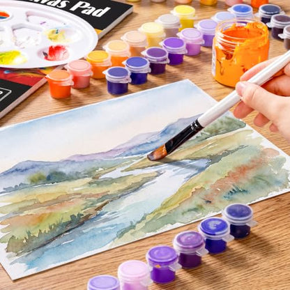 12 Sheets Canvas Paper Pad 12”x16”, 350 GSM Canvas Sheets Glue Bound Canvas Sketchbook for Adults and Students - Acrylic Painting, Oil Painting - size: 12”x16”