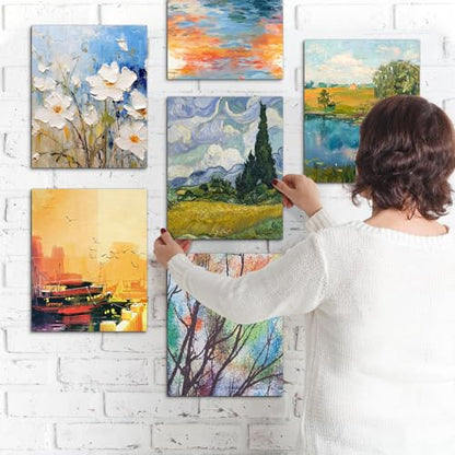 CONDA Canvas Board 8 x 10 inch, 24 Pack Canvases for Painting, 100% Cotton Canvas for Drawing, Gesso Primed Acid-Free, Artist Canvas Panels for Acrylic, Pouring & Oil Painting - size: 8" x 10", style: 24