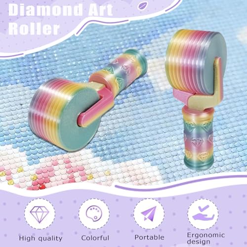 Diamond Art Roller Diamond Handle (Macarons) - color: Macarons