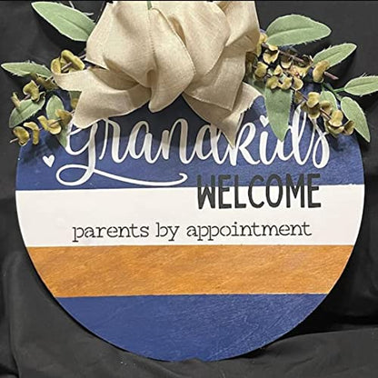 Funny Welcome Stencils for Painting Sarcastic Round Stencil Large Gather Stay Awhile Templates for Door Hanger,Doormat, Porch Sign, Wreath - style: Funny