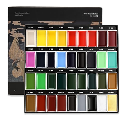 rubens Watercolor Paint Set 36 Colors,Professional Art Supplies,Watercolor Travel Palette for Adults，Artists,Adults Beginner - color: 36 Colors