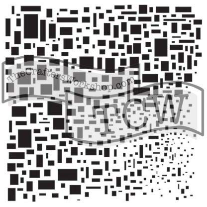 The Crafter’s Workshop - Reusable Science-Themed Stencil for Painting and Crafts – Unique Abstract Background for Mixed Media – 2 Pk, 6" x 6" – Cell Theory/Cubist - style: Cell Theory / Cubist