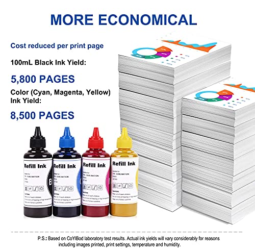 Dye Sublimation Ink Heat Transfer Ink Inkjet Printers Ink Cartridge CISS for C88 C88 + WF-7710 WF-7720 ET-2800 ET-2803 ET-2720 WF-7210 WF-7610 WF-7620 WF-3640 WF-2750 ET-2760 ET-4700 ET-15000 - color: 4 Colors