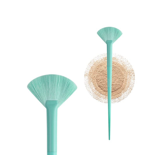 Docolor Fan Brush Professional Blush Brush Soft Vegan Synthetic Makeup Brush for Face Highlighting, Buffing and Blending with Powder Cream Cosmetics Blusher Highlighter Applicator Brush - size: Fan Brush-S