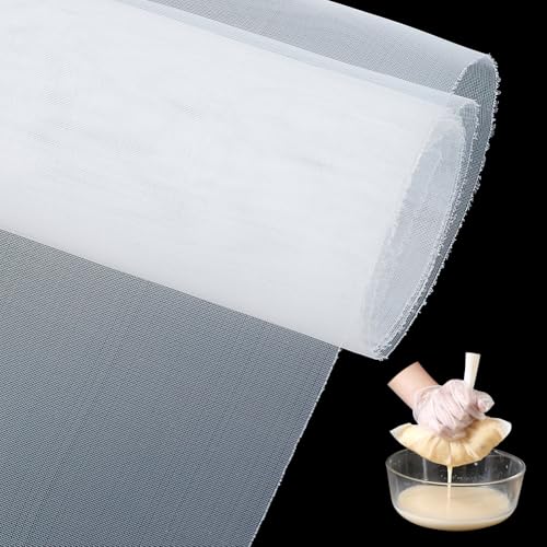 BENECREAT 80 Mesh Nylon Mesh Filter, 2.2 Yards Printing Fabric Mesh, Woven Net Sheet Filter Cloth for Paint Home Brewing Gardening - size: 80 Mesh