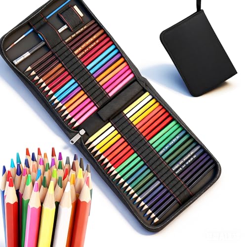 Premium Watercolor Pencils Set - Vibrant, Water-Soluble Colored Pencils for Adults & Professionals Drawing Coloring Sketching, Blendable Wet or Dry (36 pcs)