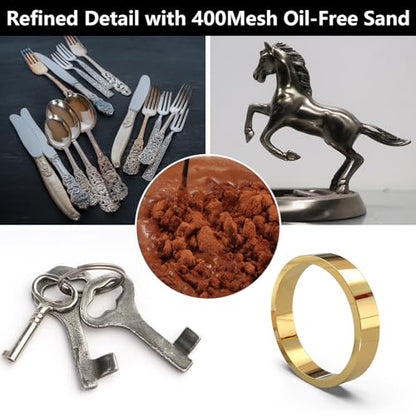 5Lbs Premium Ultra-Fine 400 Mesh Oil-Free Casting Sand for Metal Jewelry Crafting - Exceptional Foundry Sand for Detailed Replicas in Silver, Copper, Bronze, and More - Reusable Molding Clay - color: Red - 5 Pounds