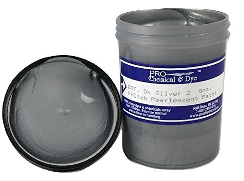 Pearlescent Textile Paint 8 oz. (Dark Silver) - color: Dark Silver