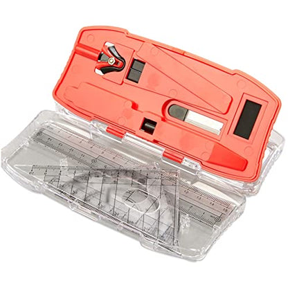Drawing Compass Drafting Tools Ruler Set Triangle Ruler Set Compass Ruler Student Painting Multi-Function Tool Ruler Automatic Pen Tool Math Geometry Kit Math Ruler Kit