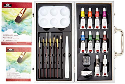 Beginner Watercolor Painting Wood Box Set - color: Watercolor (22 Piece)