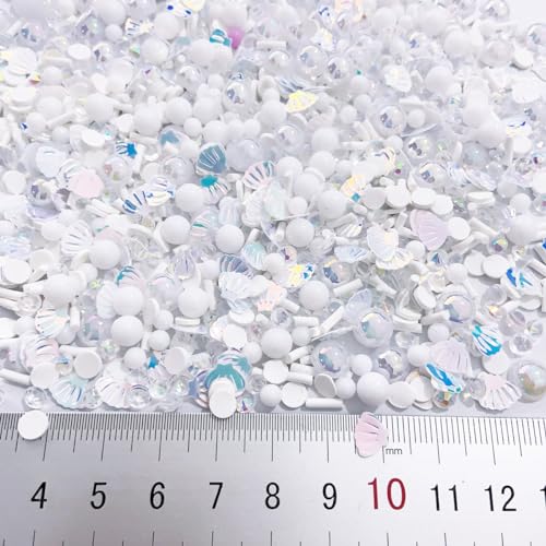 Fake Sprinkles Polymer Sprinkles Faux Sprinkles Fake Candy Sprinkles Clay Sprinkles Polymer Clay Slices for Nail Art DIY Crafts Cake Phone Case(40G-Silver BeiKe+ Bead-47) - color: 47-Silver BeiKe+ Bead