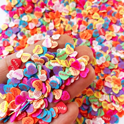 EHOPE Fake Sprinkles Clay Sprinkles Polymer Slices for Nail Art DIY Crafts Cake Phone Case (40G-Love Heart-47) - color: 47-Love Heart