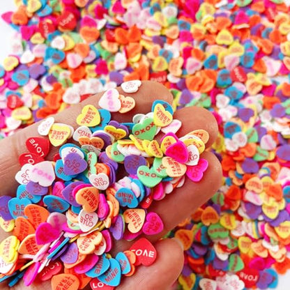 EHOPE Fake Sprinkles Clay Sprinkles Polymer Slices for Nail Art DIY Crafts Cake Phone Case (40G-Love Heart-47) - color: 47-Love Heart