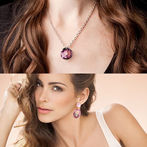Suhome 73 Pack Resin Earring Mold Jewelry Silicone Resin Molds Making Kits Including Earring, Pendant, Bracelet, Necklace, Button Silicone Casting Molds for Beginners - color: Earring