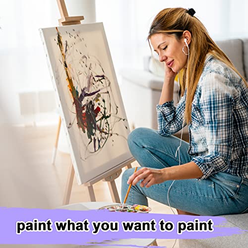 Inburit Canvas for Painting for Adults & Kids 16 Pack with 11x14, 9 x12, 8x10, 5x7 (4 of Each), Blank Primed Stretched Canvases for Oil, Acrylic & Other Painting Media - size: 16PCS+(4sizex4)