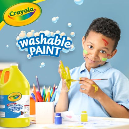 Crayola Washable Paint For Kids - Yellow (1 Gallon), Kids Arts And Crafts Supplies, Non Toxic, Bulk - color: Yellow
